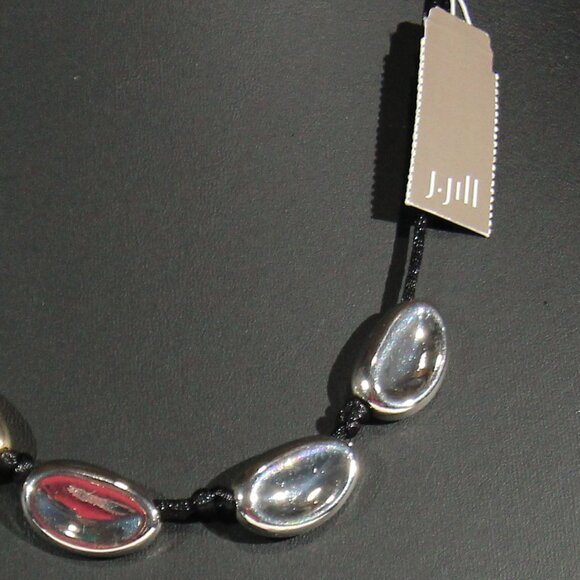 NWT J Jill Adjustable Sculpted Silver and Gold Tone Necklace - Picture 5 of 7